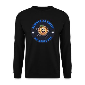 süß wie Apfelkuchen - Unisex Pullover - Schwarz - Vorne - Alina (178cm) & Michal (187cm)
