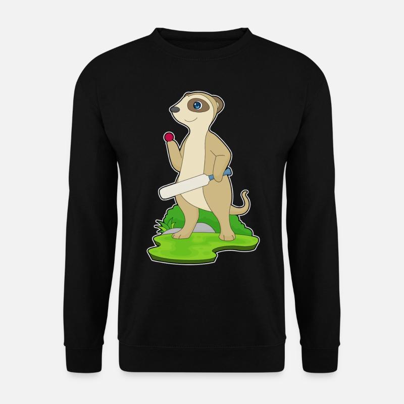 Suricate Cricket Battes de cricket - Sweat-shirt Unisexe - noir