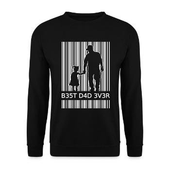 Best Dad Ever Papa Daughter Father's Day Gift - Unisex Sweatshirt - black - Front - Alina (178cm) & Michal (187cm)