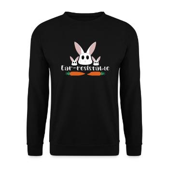 Ear-resistable - Unisex Sweatshirt - black - Front - Alina (178cm) & Michal (187cm)