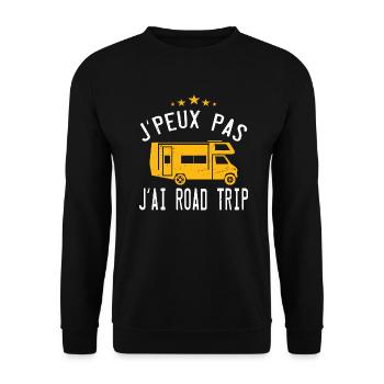 J'peux Pas J'ai Road Trip - Sweat-shirt Unisexe - noir - Devant - Alina (178cm) & Michal (187cm)