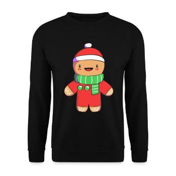 Gingerbread Man Christmas Gingerbread - Unisex Sweatshirt - black - Front - Alina (178cm) & Michal (187cm)