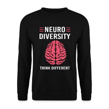 Autismus Autist ADHS Asperger Neurodiversity - Unisex Pullover - Schwarz - Vorne - Alina (178cm) & Michal (187cm)