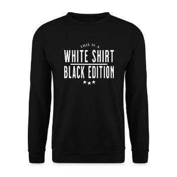 White Shirt...black Edition - Unisex Pullover - Schwarz - Vorne - Alina (178cm) & Michal (187cm)