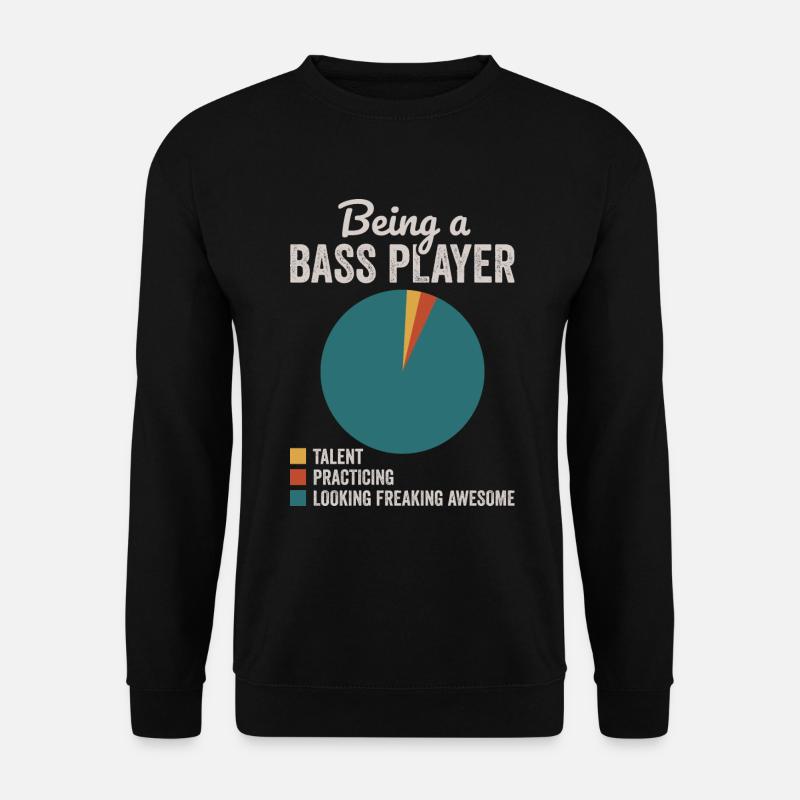Bassist Bassist und Gitarrist Musiker - Unisex Pullover - Schwarz