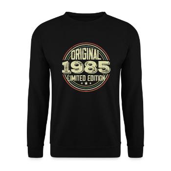 1985 Birthday Parties, ein legendärer Jahrgang - Unisex Pullover - Schwarz - Vorne - Alina (178cm) & Michal (187cm)
