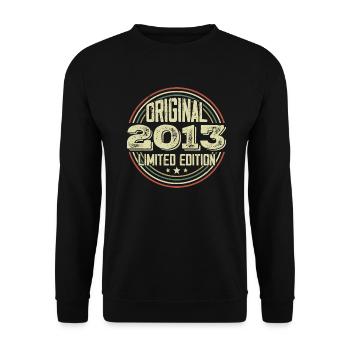 Geburtstagsfeier 2013, ein legendärer Jahrgang - Unisex Pullover - Schwarz - Vorne - Alina (178cm) & Michal (187cm)