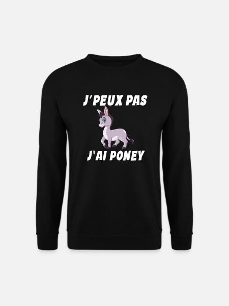 Poney - Cheval - Poney club - Sweat-shirt Unisexe - noir