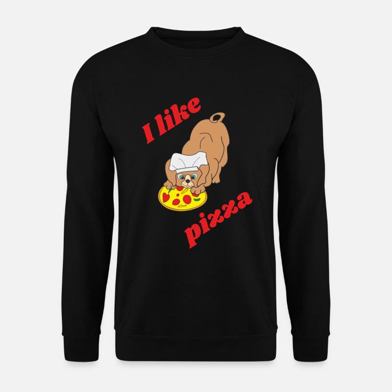 I like pizza - Unisex Sweatshirt - black