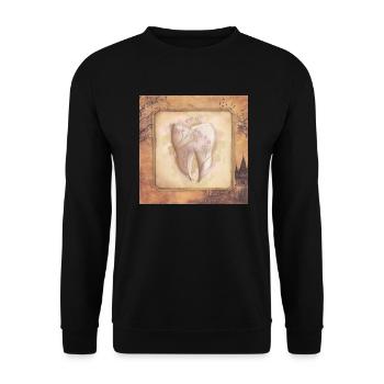 Vintage Art für Zahnarzt & Zahnarzthelferin - Unisex Pullover - Schwarz - Vorne - Alina (178cm) & Michal (187cm)