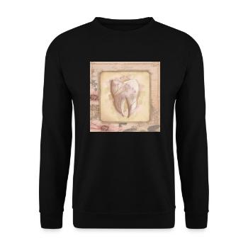 Vintage Art für Zahnarzt & Zahnarzthelferin - Unisex Pullover - Schwarz - Vorne - Alina (178cm) & Michal (187cm)