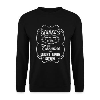 Leicht einen sitzen - Unisex Pullover - Schwarz - Vorne - Alina (178cm) & Michal (187cm)