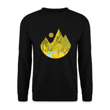 Geometric nature - Unisex Sweatshirt - black - Front - Alina (178cm) & Michal (187cm)