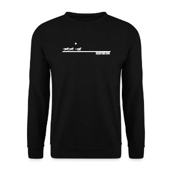 Reiten Sonne - Unisex Pullover - Schwarz - Vorne - Alina (178cm) & Michal (187cm)
