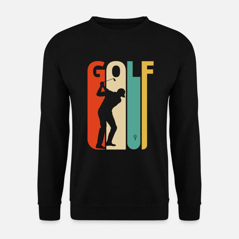 Vintage Retro Golf Geschenke für Golfer. Golfspieler - Unisex Pullover - Schwarz