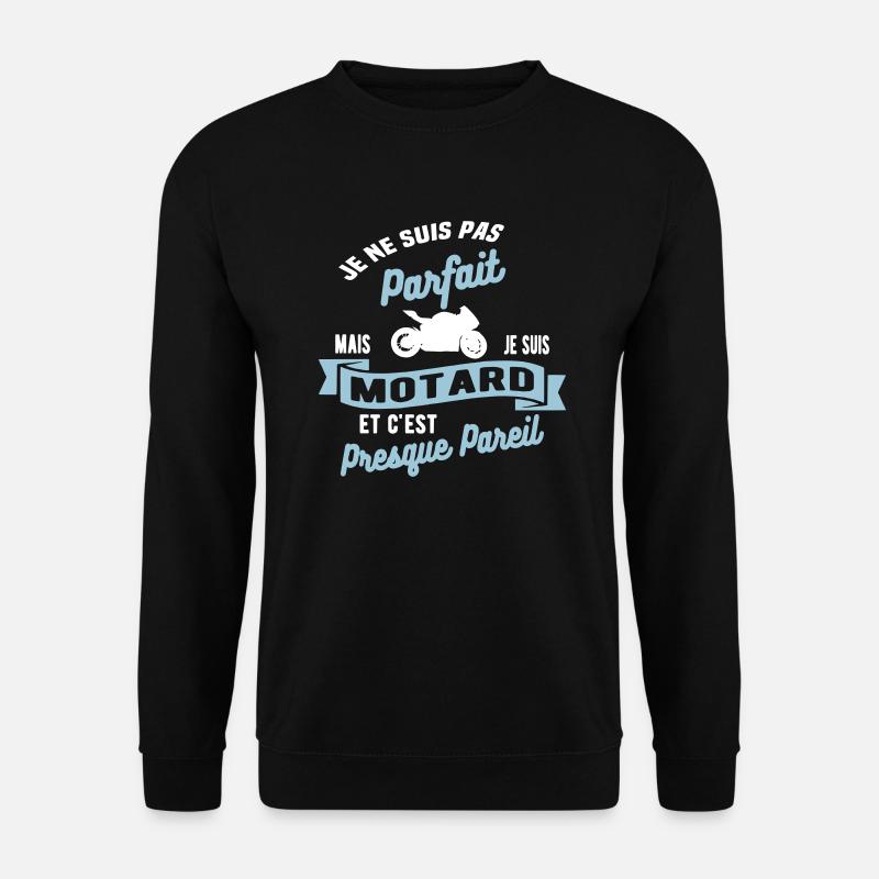 Nicht perfekt, aber Biker - Unisex Pullover - Schwarz