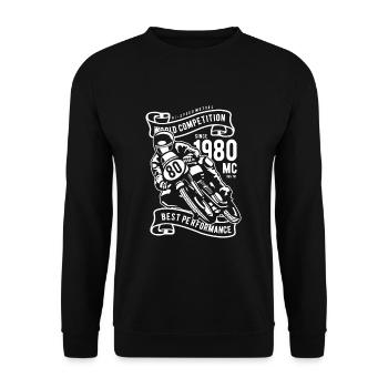 Faire de la moto - Sweat-shirt Unisexe - noir - Devant - Alina (178cm) & Michal (187cm)