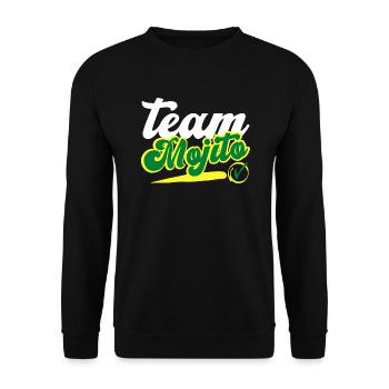 team mojito personalized humor gift idea - Unisex Sweatshirt - black - Front - Alina (178cm) & Michal (187cm)
