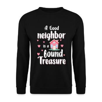 Neighbor House Building Alcohol - Unisex Sweatshirt - black - Front - Alina (178cm) & Michal (187cm)