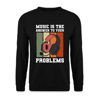 Problem Nicht mein Problem Mir Egal - Unisex Pullover - Schwarz - Vorne - Alina (178cm) & Michal (187cm)