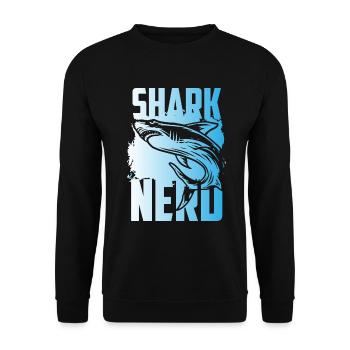 Sharks Ocean Swimming - Unisex Sweatshirt - black - Front - Alina (178cm) & Michal (187cm)