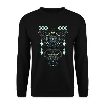 Symbol Superstition Element Faith - Unisex Sweatshirt - black - Front - Alina (178cm) & Michal (187cm)