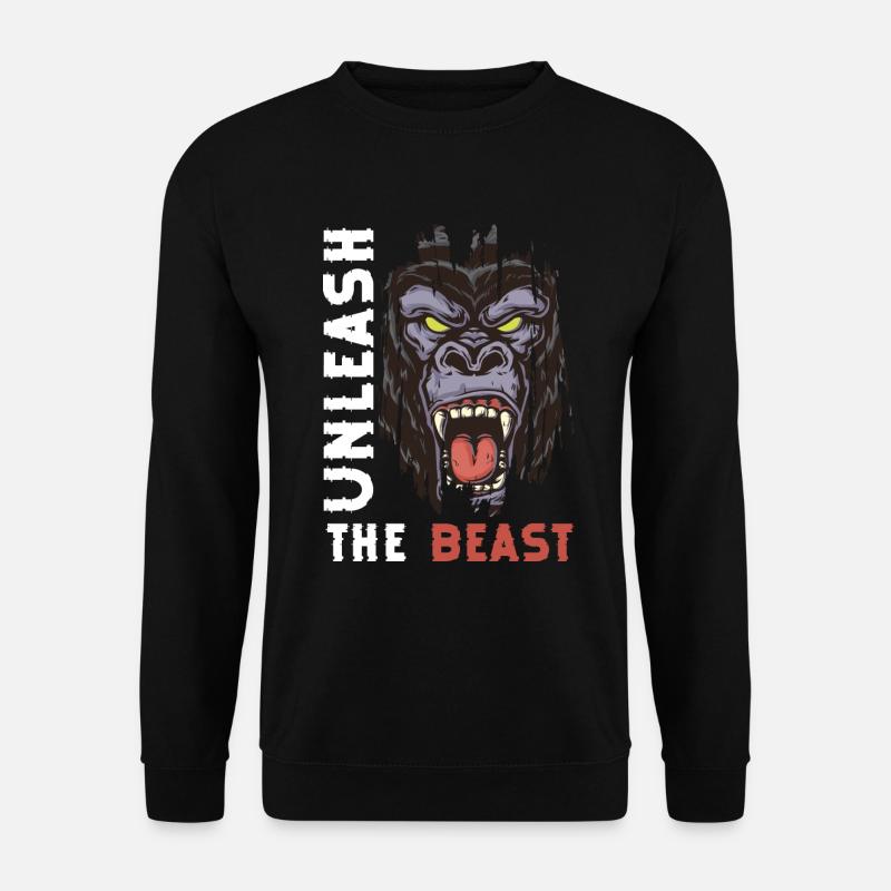 Monkey Primat Schimpanse - Unisex Pullover - Schwarz