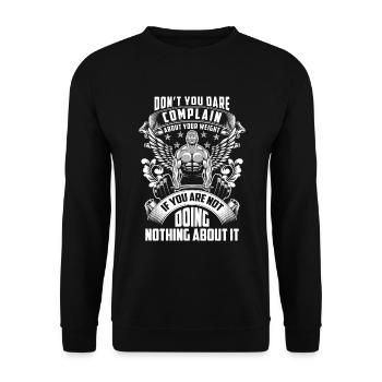 Fitnessstudio Trainer Motivation - Unisex Pullover - Schwarz - Vorne - Alina (178cm) & Michal (187cm)