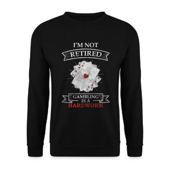 Card Card Blackjack Game - Unisex Sweatshirt - black - Front - Alina (178cm) & Michal (187cm)