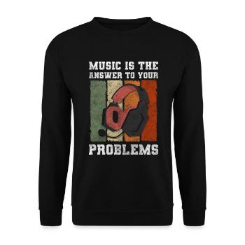 Solution au problème La satire n’a pas d’importance - Sweat-shirt Unisexe - noir - Devant - Alina (178cm) & Michal (187cm)