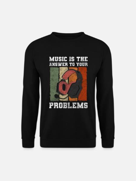Problem Lösung Satire Egal - Unisex Pullover - Schwarz