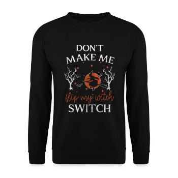 Hexe Frauen Zaubern Spruch - Unisex Pullover - Schwarz - Vorne - Alina (178cm) & Michal (187cm)
