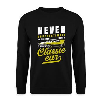 Auto Vintage Classic - Unisex Pullover - Schwarz - Vorne - Alina (178cm) & Michal (187cm)