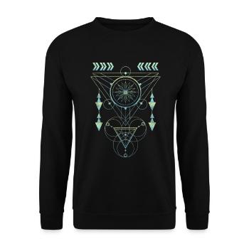 Runes, Symbolisme, Religion, Éléments - Sweat-shirt Unisexe - noir - Devant - Alina (178cm) & Michal (187cm)
