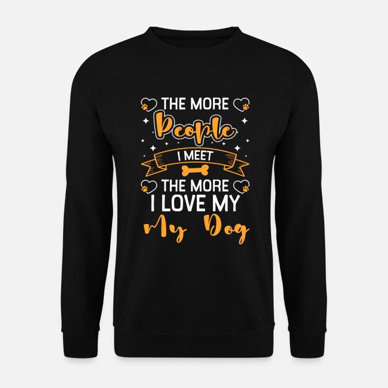 Hund Tierliebe Haustier - Unisex Pullover - Schwarz