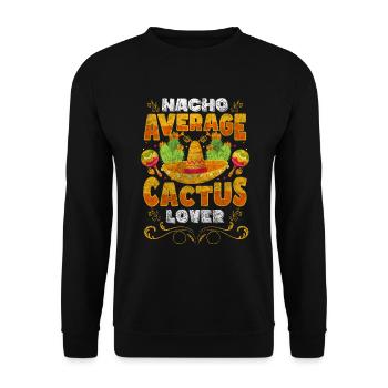 Cactus Desert Garden - Unisex Sweatshirt - black - Front - Alina (178cm) & Michal (187cm)