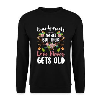 Grandparents Family Pampering - Unisex Sweatshirt - black - Front - Alina (178cm) & Michal (187cm)