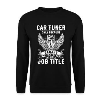 Tuner Mechanic Drifting Workshop - Unisex Sweatshirt - black - Front - Alina (178cm) & Michal (187cm)