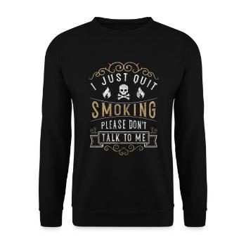 Non-Smoking Tobacco Cigarettes Target - Unisex Sweatshirt - black - Front - Alina (178cm) & Michal (187cm)