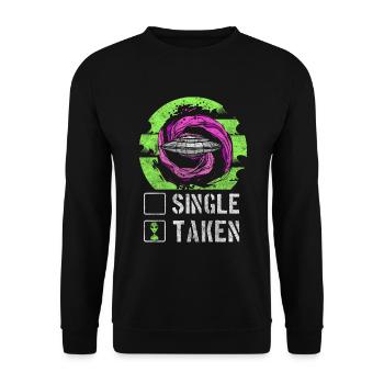 Alien Area 51 Außerirdischer - Sweat-shirt Unisexe - noir - Devant - Alina (178cm) & Michal (187cm)