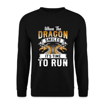 Kite Flying China - Unisex Sweatshirt - black - Front - Alina (178cm) & Michal (187cm)
