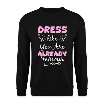 Mode Style Kleidung - Unisex Pullover - Schwarz - Vorne - Alina (178cm) & Michal (187cm)