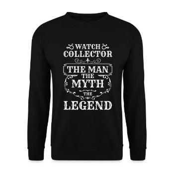 Watch Lovers Watches Luxury Watches Swiss - Unisex Sweatshirt - black - Front - Alina (178cm) & Michal (187cm)