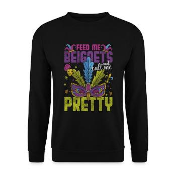 Parade Mask Colorful Beads - Unisex Sweatshirt - black - Front - Alina (178cm) & Michal (187cm)