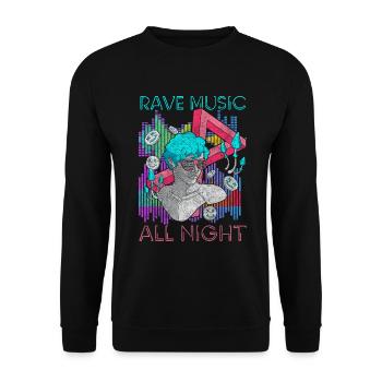 Rave Festival Minimal - Unisex Pullover - Schwarz - Vorne - Alina (178cm) & Michal (187cm)
