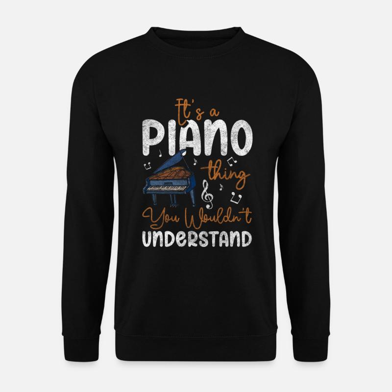 Piano Musik Klassische Musik - Unisex Pullover - Schwarz