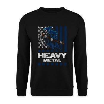 Rock and Roll Band Guitare Heavy - Sweat-shirt Unisexe - noir - Devant - Alina (178cm) & Michal (187cm)