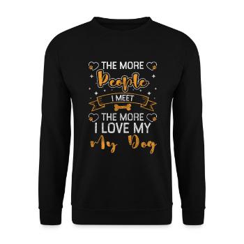 Hunde Pfote Tiere Hundeerziehung - Unisex Pullover - Schwarz - Vorne - Alina (178cm) & Michal (187cm)