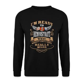 Gagnant de la boule du joueur de billard - Sweat-shirt Unisexe - noir - Devant - Alina (178cm) & Michal (187cm)