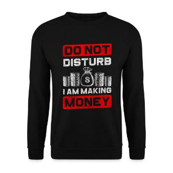 Geld Leben Euro Investor - Unisex Pullover - Schwarz - Vorne - Alina (178cm) & Michal (187cm)